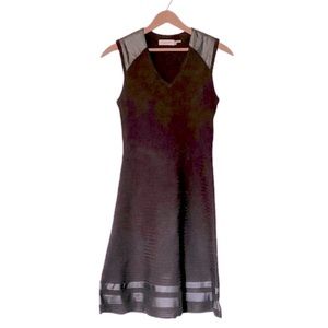 Calvin Klein Dress Women’s Size Small Black Sleeveless Knit Leather